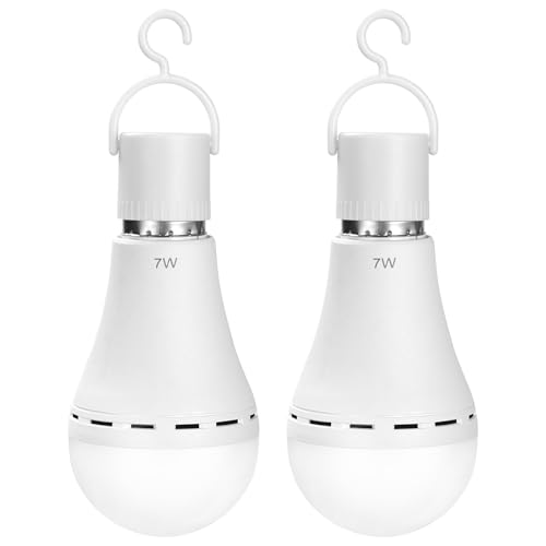 AUAUY Wiederaufladbare LED-Notfallbirne, 6500 K E27-Batterieglühbirne mit Haken, Dimmbare Not-Hängelampen, LED Camping Lampe mit Integriertem Wiederaufladbaren Akku, Aufladung mit E27 Sockel, 2 Stück AUAUY Wiederaufladbare LED-Notfallbirne, 6500 K E27-Batterieglühbirne mit Haken, Dimmbare Not-Hängelampen, LED Camping Lampe mit Integriertem Wiederaufladbaren Akku, Aufladung mit E27 Sockel, 2 Stück von AUAUY