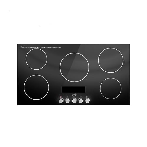 2/4/5 Brenner, integriertes Induktionsherd, 11/12/30/35 Zoll elektrisches Keramikglas-Kochfeld mit 9 Leistungsstufen(35in 220V) von AUBEST