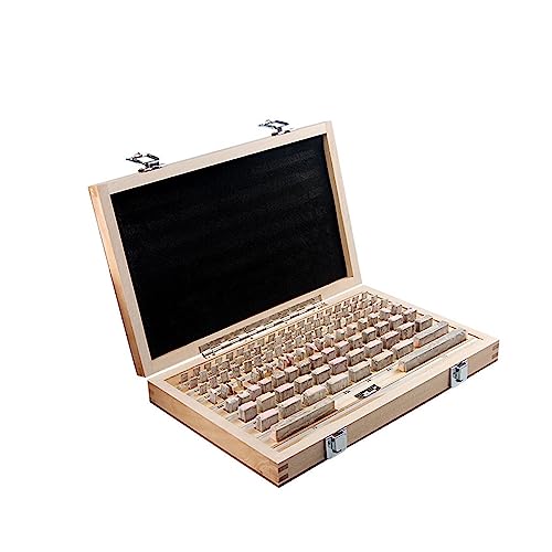 AUBEST Endmaß, 112 Teile/Satz 1 Grade 0 Grade Inspektion Block Gauge Test Messschieber Blöcke Messinstrumente (Color : 0 Grade, Size : 112PCS) von AUBEST