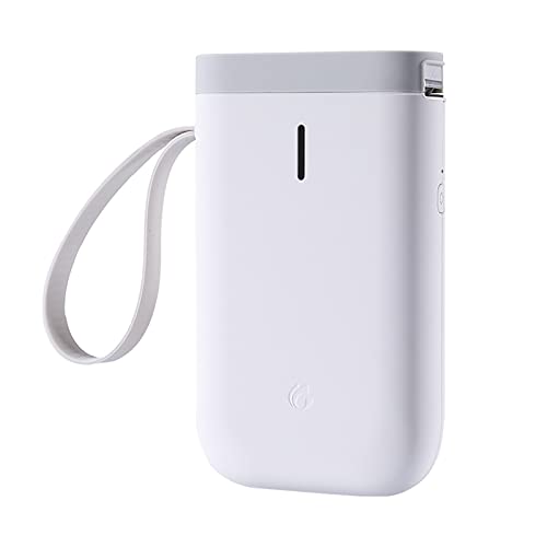 AUBEST Etikettendrucker, Bluetooth-Etikettendrucker Thermische Aufkleber Barcode Etikettendrucker Tintenlose Tasche Mobiltelefonmaschine D11(D61 12 Rolls) von AUBEST