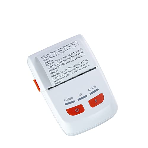 AUBEST Etikettendrucker, Weißer Empfangsdrucker 58mm-Strecken-Wärmedrucker USB Bluetooth-Schnittstelle Commercial Express Mini Tragbarer Drucker von AUBEST