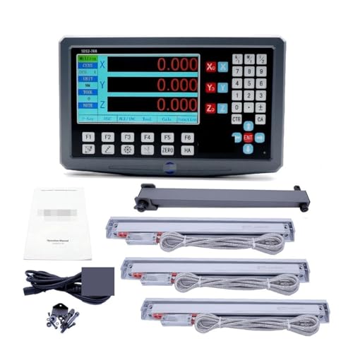 AUBEST Lineares Raster, SDS2-3VA 3. Achse LCD Digitales Auslesekit und 3 Stück KA-300. Glas-Linearskala-Encoder for Drehmaschinenmühle(0.001mm Complete Set) von AUBEST