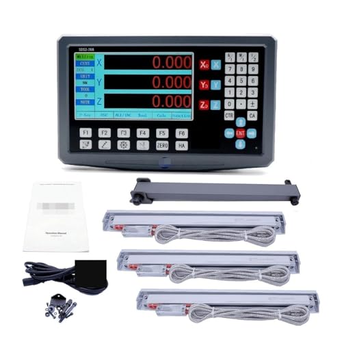AUBEST Lineares Raster, SDS2-3VA 3. Achse LCD Digitales Auslesekit und 3 Stück KA-300. Glas-Linearskala-Encoder for Drehmaschinenmühle(0.005mm Complete Set) von AUBEST