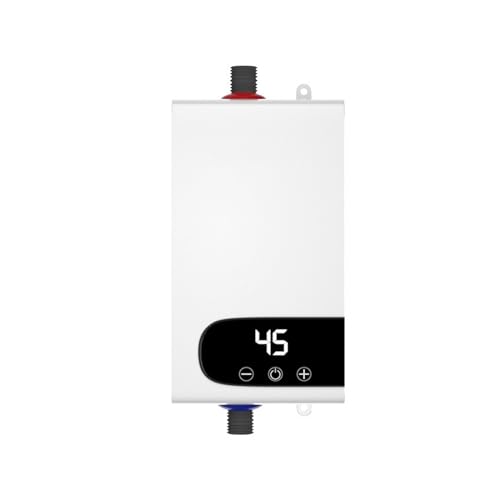 AUBEST Warmwasserbereiter, 5500 W Durchlauferhitzer, Durchlauferhitzer, Durchlauferhitzer, Durchlauferhitzer, Wasserhahn, Küche, Warmwasser, Kran, LED, Digital(Take a Shower) von AUBEST