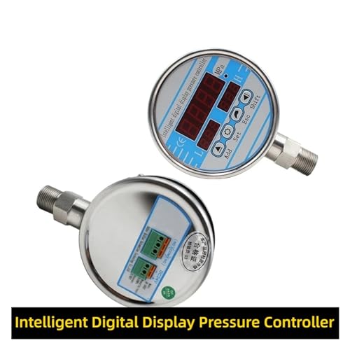 Druckregler, 0-60 MPa Digitales Manometer, 100 mm Zifferblattkontakt-Hydraulikmanometer 200 bar 400 bar Manometer M20 * 1,5(G1-4 Axial,0-0.6Mpa) von AUBEST