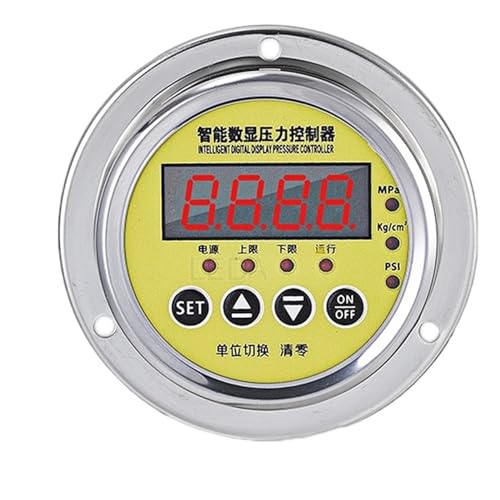Druckregler, 1 Stück Y60 axialer Digitalanzei-Druckschalter-Controller, intellintes elektrisches Kontakt-Manometer, Wasser, pneumatisch, hydraulisch(AC,0-1Mpa) von AUBEST
