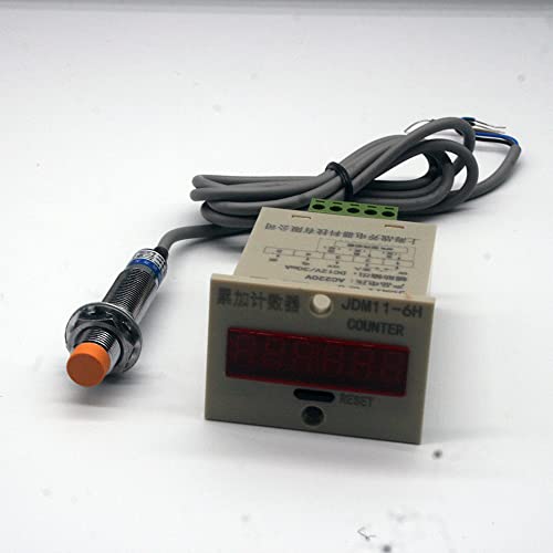 Druckregler, 5 6-stellige Anzeige Elektronischer Zähler AC220 / AC36V / DC 24V / DC 12V(Distance 4MM,2W DC12V) von AUBEST