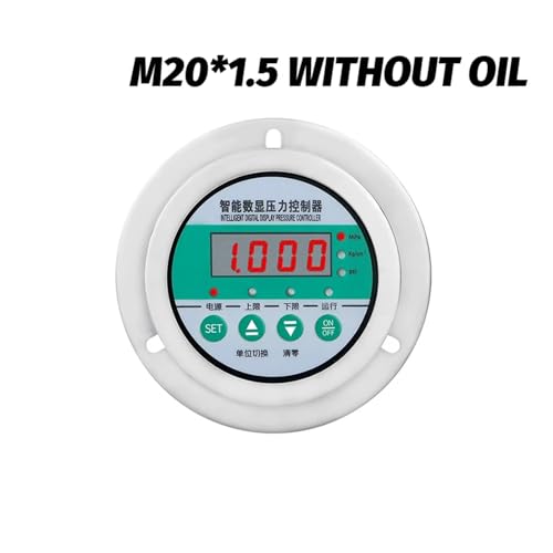 Druckregler, Digitales Manometer 80 mm 24 V Edelstahlsteuerung, Online- und Offline-Druckschalter for Ölkompressor(M20-1.5 Back,0-0.25MPa) von AUBEST