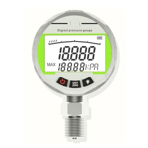 Druckregler, Durchmesser 60 mm, 80 mm, 100 mm, Edelstahl, intellinte Präzision, digitales Manometer, Vakuum, Wasser, hydraulischer Druck(Dia 60mm,0-10Mpa 0.4precision) von AUBEST