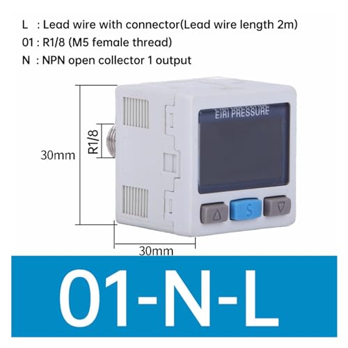 Druckregler, SMC Typ ZSE / ISE30A / AF Pneumatischer hochpräziser elektronischer Druckschalter mit digitaler Anzeige ISE30A-01-N ZSE30A-01-PL(01-N-L,ZSE30A 0 to -101kPa) von AUBEST