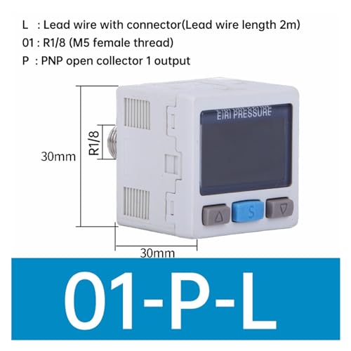 Druckregler, SMC Typ ZSE / ISE30A / AF Pneumatischer hochpräziser elektronischer Druckschalter mit digitaler Anzeige ISE30A-01-N ZSE30A-01-PL(01-P-L,ZSE30AF -100to100kPa) von AUBEST