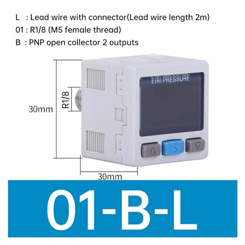 Druckregler, SMC Typ ZSE / ISE30A / AF Pneumatischer hochpräziser elektronischer Druckschalter mit digitaler Anzeige ISE30A-01-N ZSE30A-01-PL(1-B-L,ZSE30AF -100to100kPa) von AUBEST
