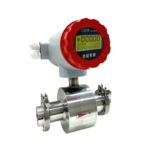 Durchflussmesser, Edelstahl DN50 Durchflussanzeige Klemmverbindung Puls Elektromagnetischer Durchflussmesser Flüssigkeitsdurchflussmesser(DN50) von AUBEST