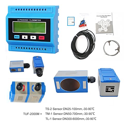 Durchflussmesser, Wasserflussmesser TUF-2000M Ultraschallwasserflussmesser High-TEM-Sensormodul digitaler Flüssigkeitsströmungsmeter for Rohre aus PVC Eisenstahl usw.(Host TS-2 TM-1 TL-1) von AUBEST