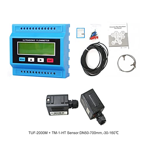 Durchflussmesser, Wasserflussmesser TUF-2000M Ultraschallwasserflussmesser High-TEM-Sensormodul digitaler Flüssigkeitsströmungsmeter for Rohre aus PVC Eisenstahl usw.(Host plus TM-1-HT) von AUBEST