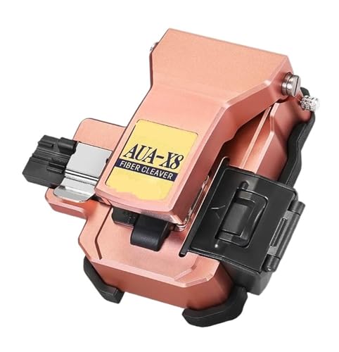 Faser-Cleaver, Faser-spalter AUA-X8 FTTH Kabel Fiber Optic Schneiden Messer Mit abfall faser box Drei-in-one clamp slot 24 Oberfläche klin(AUA-X8 Rose gold) von AUBEST