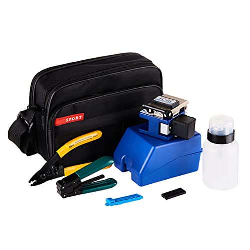 Fiberschere, Faseroptisches Werkzeug 7 in 1 Ftth. Spleißfaseroptik-Werkzeug-Kits-Faser-Stripper-Faser-Kleber und Werkzeuge Bag Kit von AUBEST