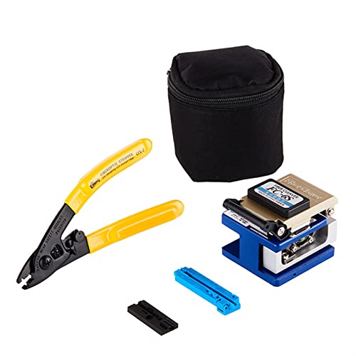 Fiberschere, Ftth. Faseroptisches Spleißwerkzeug-Kit Faserschneider Optisches Faser-Kleber-Cutter-Werkzeug-Kit FC-6s. Hohe Präzision + Tasche + CFS-2 Fiberschere, Ftth. Faseroptisches Spleißwerkzeug-Kit Faserschneider Optisches Faser-Kleber-Cutter-Werkzeug-Kit FC-6s. Hohe Präzision + Tasche + CFS-2 von AUBEST