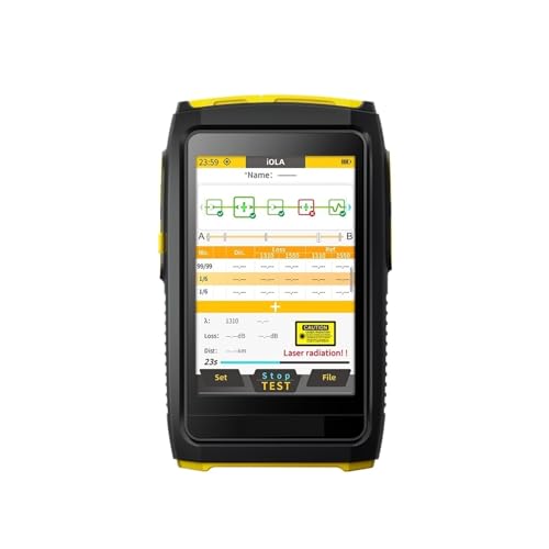 Glasfasertester, OFW OTDR FWT-100 Aktiver Faser-Live-Test 1550 Nm 20 DB 80 Km Faserreflektometer Otdr Touchscreen OPM-Tester(FWT 100 S5L SCU iOLA) von AUBEST