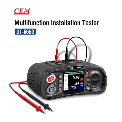 Kondensatortester, DT-6650 Multifunktions-Installationstester Mit Isolationswiderstand, Erdungswiderstand(DT-6650Gray) von AUBEST