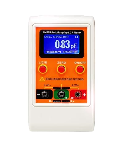 LCR-Messgerät, AutoRanging LCR Brückenmessgerät LCD Wiederaufladbares digitales Kapazitäts- und Induktivitätsmessgerät Große Reichweite 100H 100mF 20MR Wiederaufladbar M4070 von AUBEST