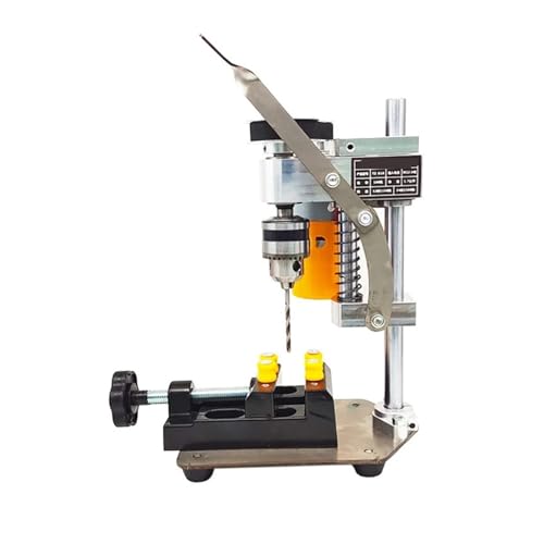 Tischbohrmaschine, Mini Kleine Miniatur Desktop Tischbohrmaschine DIY Präzision Uhr Reparatur Werkzeug Desktop DC Hause Bohrmaschine(TZ-B10 and vise) von AUBEST