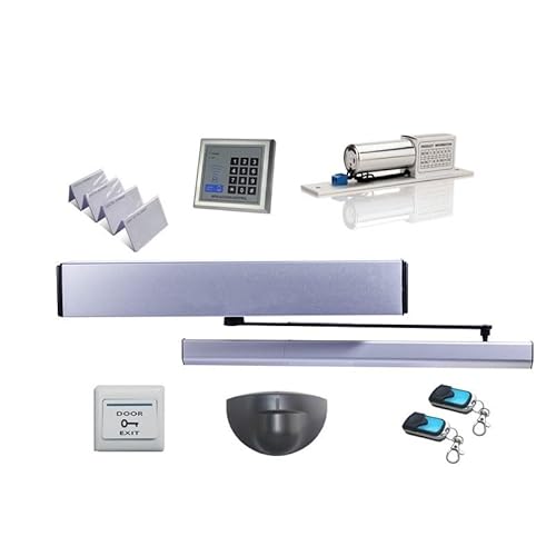 Toröffner, Automatischer Schwenktüröffner/Schwenktürantriebsschließer mit 100 kg wicht nach innen (Tastatur, Türschloss, IR-Sensor)(Kit 4) von AUBEST
