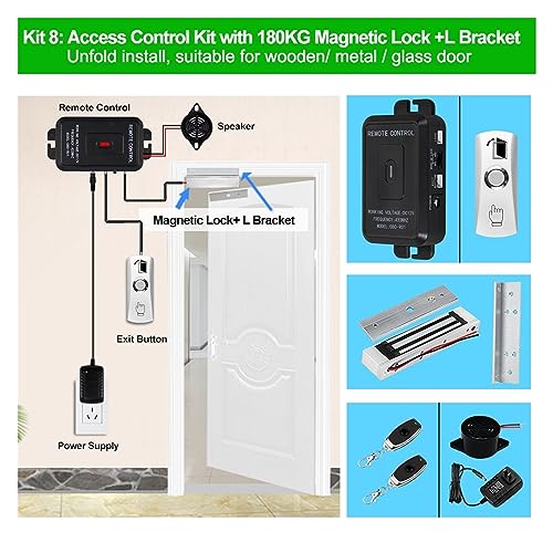 Toröffner, Wireless Access Controller System Kit Fernbedienung Türöffner Haushalts Elektroschloss(Kit8) von AUBEST