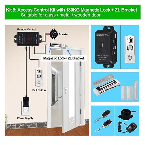 Toröffner, Wireless Access Controller System Kit Fernbedienung Türöffner Haushalts Elektroschloss(Kit9) von AUBEST
