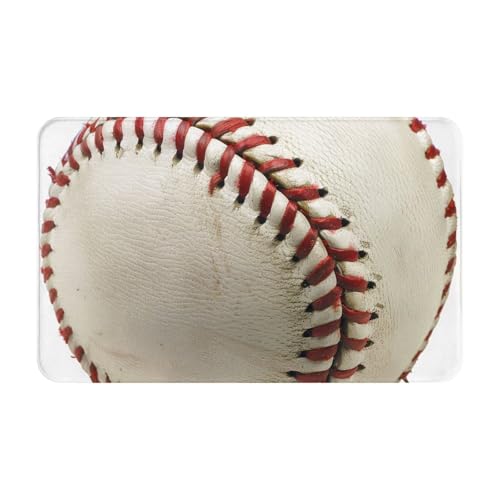 AUBKFELD Fußmatte, Motiv: Sportball, Baseball, bedruckt, 80 x 49 cm, Flanell, rutschfeste Bodenmatte, Fußmatten für Hauseingänge und haustierfreundliche Räume AUBKFELD Fußmatte, Motiv: Sportball, Baseball, bedruckt, 80 x 49 cm, Flanell, rutschfeste Bodenmatte, Fußmatten für Hauseingänge und haustierfreundliche Räume von AUBKFELD