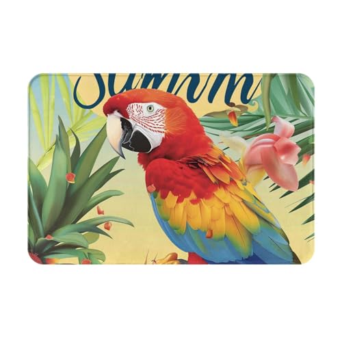 AUBKFELD Fußmatte mit Sommerpapageien, Ananas, Vogel, bedruckt, 60 x 40 cm, Flanell, rutschfeste Bodenmatte, Fußmatten für Hauseingänge und haustierfreundliche Räume AUBKFELD Fußmatte mit Sommerpapageien, Ananas, Vogel, bedruckt, 60 x 40 cm, Flanell, rutschfeste Bodenmatte, Fußmatten für Hauseingänge und haustierfreundliche Räume von AUBKFELD