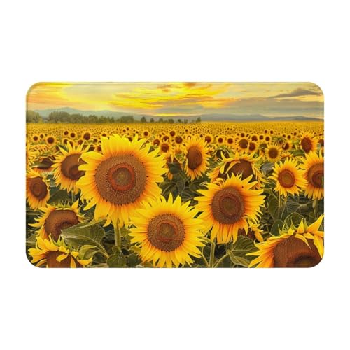 AUBKFELD Fußmatte mit Sonnenblumen-Motiv, bedruckt, 80 x 49 cm, Flanell, rutschfeste Bodenmatte, Fußmatten für Hauseingänge und haustierfreundliche Räume AUBKFELD Fußmatte mit Sonnenblumen-Motiv, bedruckt, 80 x 49 cm, Flanell, rutschfeste Bodenmatte, Fußmatten für Hauseingänge und haustierfreundliche Räume von AUBKFELD