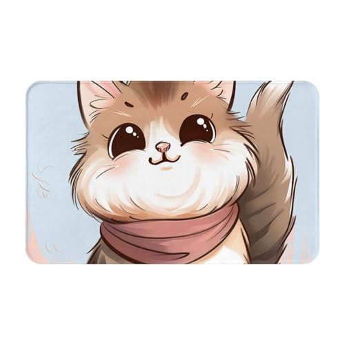 AUBKFELD Lustige Cartoon-Katzen-Fußmatte, 80 x 49 cm, Flanell, rutschfeste Bodenmatte, Fußmatten für Hauseingänge und haustierfreundliche Räume AUBKFELD Lustige Cartoon-Katzen-Fußmatte, 80 x 49 cm, Flanell, rutschfeste Bodenmatte, Fußmatten für Hauseingänge und haustierfreundliche Räume von AUBKFELD