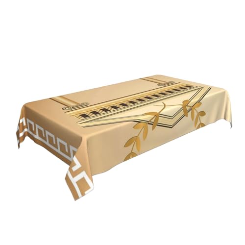 AUBKFELD Tischdecke, antikes Gebäude mit römischem Olivenzweig und griechischem Druck, rechteckig, 140 x 90 cm, Urlaubstischdecke, Stofftischdecke, dekorativ für Picknick, Küche, Esszimmer, Party AUBKFELD Tischdecke, antikes Gebäude mit römischem Olivenzweig und griechischem Druck, rechteckig, 140 x 90 cm, Urlaubstischdecke, Stofftischdecke, dekorativ für Picknick, Küche, Esszimmer, Party von AUBKFELD