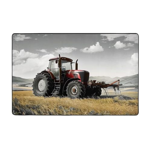 AUBKFELD Traktor Landwirtschaft ruhig bedruckter waschbarer Teppich, 100 x 150 cm, moderne Teppiche, Flanell, rutschfeste Bodenmatte für Küche, Schlafzimmer, Wohnzimmer, Flur, Heimdekoration AUBKFELD Traktor Landwirtschaft ruhig bedruckter waschbarer Teppich, 100 x 150 cm, moderne Teppiche, Flanell, rutschfeste Bodenmatte für Küche, Schlafzimmer, Wohnzimmer, Flur, Heimdekoration von AUBKFELD