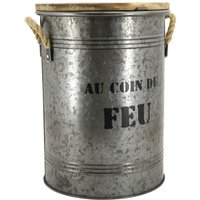 Aubry Gaspard - 2-in-1 Hocker und Pelleteimer von AUBRY GASPARD