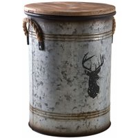 Aubry Gaspard - 2-in-1 Hocker und Pelleteimer von AUBRY GASPARD