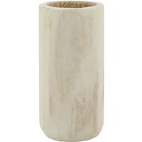 Aubry Gaspard - Große runde Vase aus hellem Holz von AUBRY GASPARD