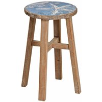 Hocker aus Kiefernholz mit See-Sitzfläche von AUBRY GASPARD