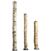 Hoher Kerzenhalter aus Birkenholz und Metall (3er-Pack) von AUBRY GASPARD