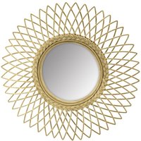 Margeriten-Spiegel aus Rattankern 60 cm von AUBRY GASPARD