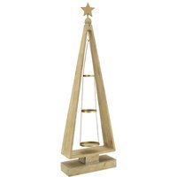 Aubry Gaspard - Weihnachtsbaumförmiger Kerzenhalter aus gealtertem Holz und Metall Aubry Gaspard - Weihnachtsbaumförmiger Kerzenhalter aus gealtertem Holz und Metall von AUBRY GASPARD