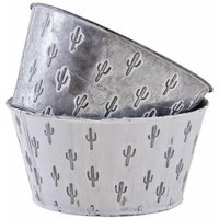 Aubry Gaspard - Blumenkasten aus patiniertem Metall Cactus (Doppelpack) von AUBRY GASPARD