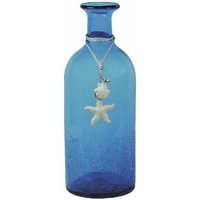 Flaschenvase aus blau gefärbtem Glas von AUBRY GASPARD