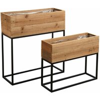 Hoher Blumenkasten aus Recyclingholz Lofty (Doppelpack) von AUBRY GASPARD