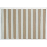 Aubry Gaspard - Polypropylen-Teppich für den Außenbereich 120 x 180 cm Streifen - Beige von AUBRY GASPARD