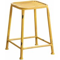 Aubry Gaspard - Quadratischer Hocker aus rotem Metall von AUBRY GASPARD