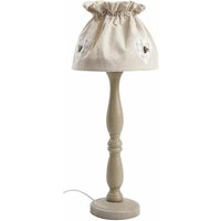 Aubry Gaspard - Stehlampe aus Holz und naturfarbener Baumwolle von AUBRY GASPARD