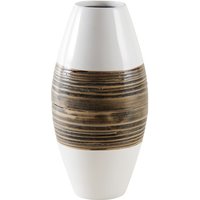 Aubry Gaspard - Vase aus beide ungefärbtem und weiß lackiertem Bambus Aubry Gaspard - Vase aus beide ungefärbtem und weiß lackiertem Bambus von AUBRY GASPARD