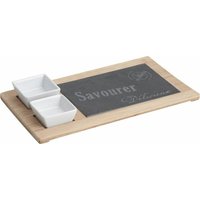 Aubry Gaspard - Verrine-Tablett aus Schiefer und Bambus von AUBRY GASPARD
